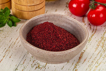 Natural organic Sumah powder for culinary