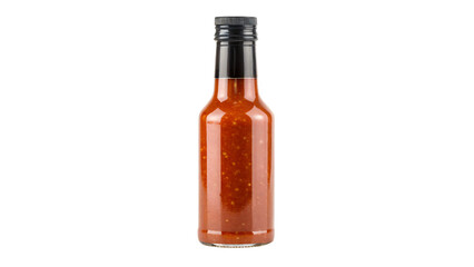 bottle of hot sauce isolated on white