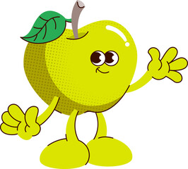 Groovy Apple Mascot