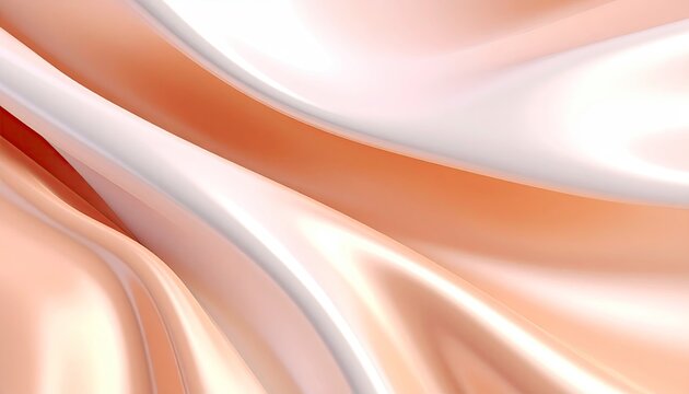 Abstract Wavy Background With Smooth Taffy Colored Transitioning Surfaces and Light Reflections