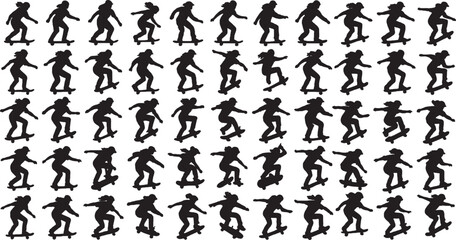 female skeatboarder silhouette
