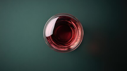 elegant wine glass top view