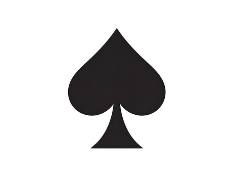 Solid black spade symbol on white background