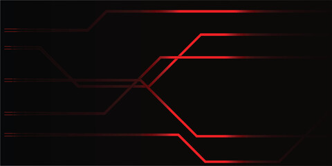 Dark background with glowing red tech lines forming an angular network. Ideal for technology, cyber themes, futuristic interfaces, and digital art.