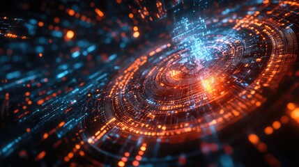 Obraz premium cryptography disintegrating quantum encryption system