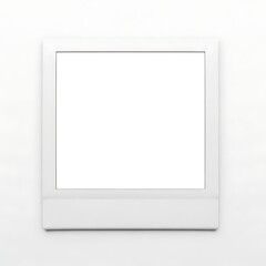 Elegant White Picture Frame Display on a Crisp White Wall Ready to Showcase Art Photographs or Memories with a Clean and