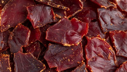 Close-up of dried meat snacks