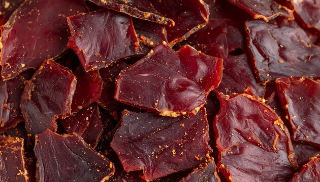 Close-up of dried meat snacks