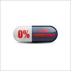 pill,zero,percent modern flat vector illustration for medicine dosage health design vector graphic for pharmaceutical