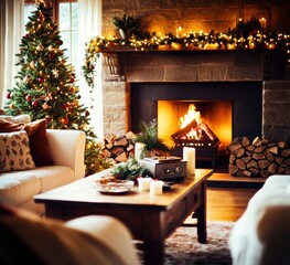 Festive Christmas Tree and Cozy Country Cottage Decor in English Countryside Living Christmas, holiday style, cosy