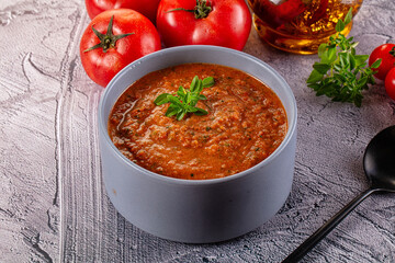 Gazpacho - cold Spanish tomato soup
