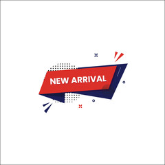 new,arrival,banner flat vector banner illustration promoting new product or sale advertisement marketing design element