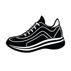 A pair of white sport shoes or sneakers, isolated on a white background, perfect for running or casual fashion