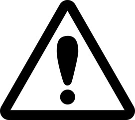 Exclamation icon attention logo warning for graphic design, logo, web site, social media, mobile app, ui illustration