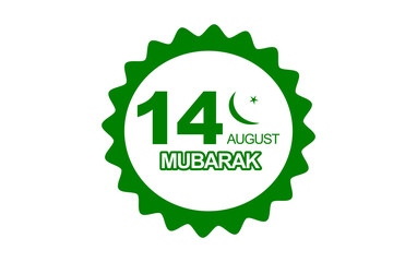 14 August Badge Design – Pakistan Independence Day Green Label