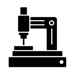 CNC Machine Icon Vector Flat and Clean Look Isolated