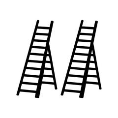 Ladder Silhouette Vector Flat and Clean Look Isolated