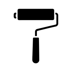 Paint Roller Icon Vector Flat and Clean Look Isolated