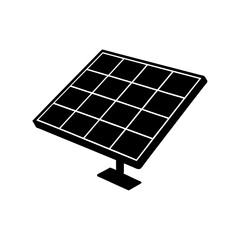 Solar Panel on Ground Vector Flat and Clean Look