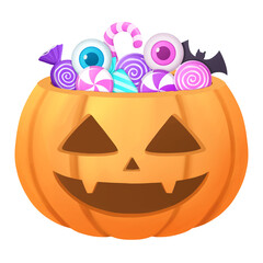 Halloween pumpkin candy bucket