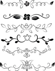 Elegant Floral Dividers and Borders for Invitations and Graphic Design Projects