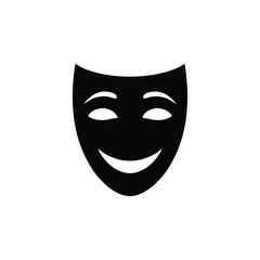 Classic comedy tragedy theater mask icon