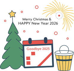 2011 December 30 calendar page with a festive Christmas tree illustration, perfect icon for holiday event reminders