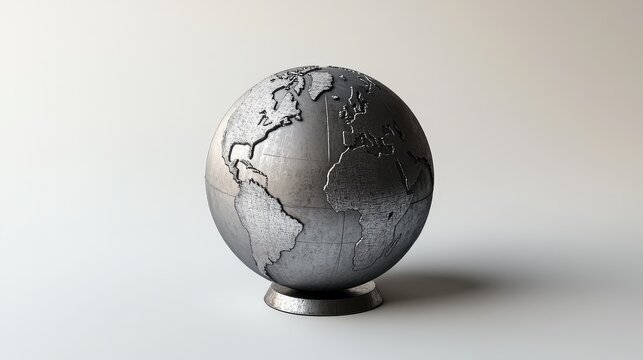 sculpture metal globe