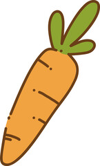 Simple Drawn Carrot Illustration