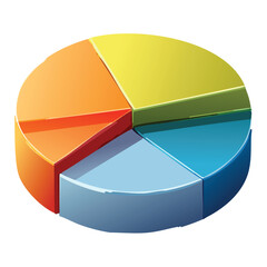 Fototapeta premium colorful pie chart