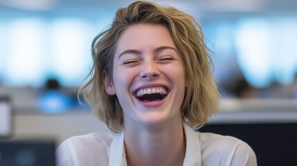 Laughter from a Nearby Cubicle Brightens Office Atmosphere