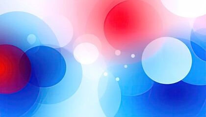 Abstract composition with layered blue red circles on white background design with blurred effect and gradient lighting