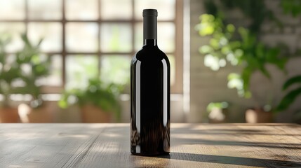 template wine bottle mockup psd