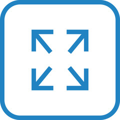 Fototapeta premium サイズ拡大のアイコンイラスト