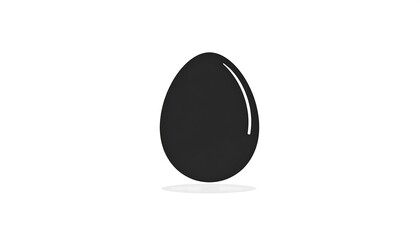 Simple black egg icon