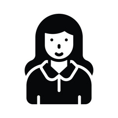 A captivating glyph icon of mom character