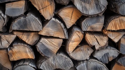 Fototapeta premium logs stacked wood
