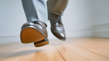 Nervous Feet Tapping During a Performance Review Meeting