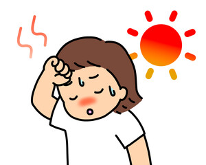 熱中症イラスト女性