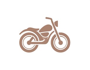 Fototapeta premium Simple brown motorcycle graphic