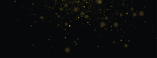 Glitter confetti dust golden light effect sparkle gold glitter texture isolated background design