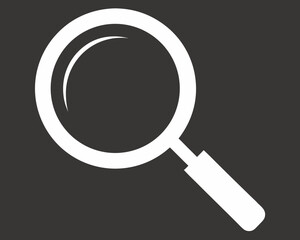 Magnifying glass icon for SEO, search, zoom, and analysis in vibrant crisp vector design for modern projects