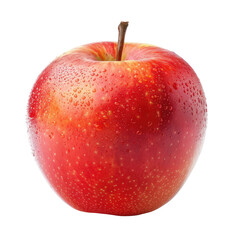 Close-up of a single, bright red apple