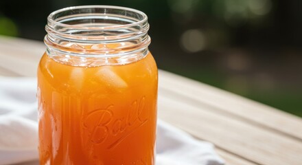 Refreshing Iced Tea in a Classic Ball Jar