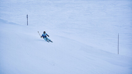 Precision and passion on untouched snowy descent