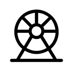 Obraz premium Hamster Wheel Icon in Black and White, the Concept of Repetitive Work, for Websites, Infographics, Presentations, and Training Materials