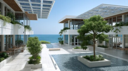 Fototapeta premium Exploring a Sustainable Future with Innovative Green Energy Solutions and Eco-Friendly Housing Concepts