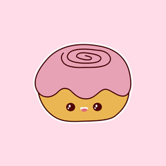 Cute pink cupcakes stickers