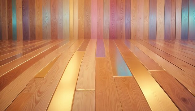 layers of wood plank wall