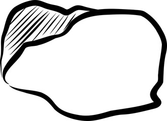 Abstract Black And White Irregular Shape